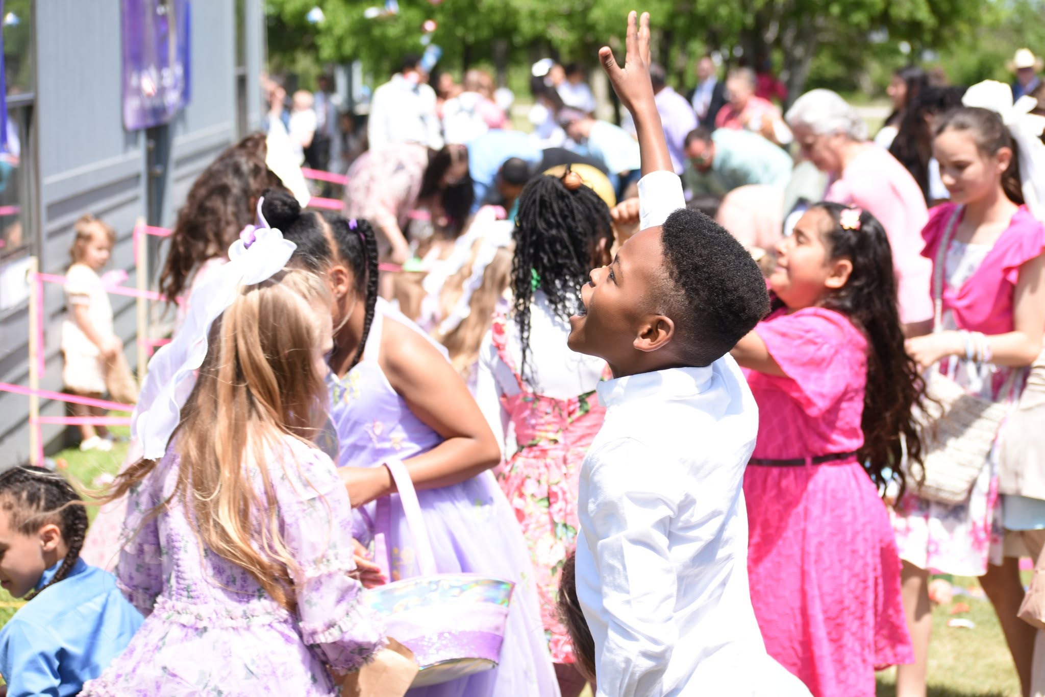 Children enjoying an outdoor church event at Apostolic Lighthouse Church